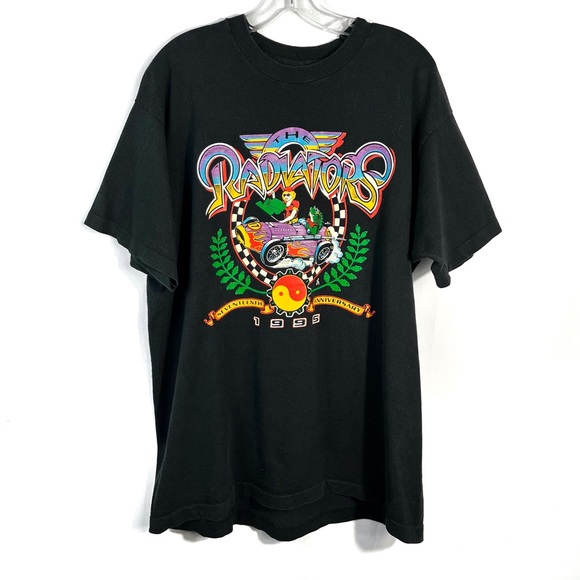 The Radiators Vintage 1995 17th Anniversary Black Short Sleeve Single Stitch Tee